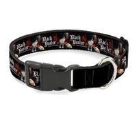 Crunchyroll Pet Collar, Dog Collar Plastic Buckle, Black Butler Ciel Phantomhive