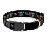 Crunchyroll Pet Collar, Dog Collar Plastic Buckle, Black Butler House Heads Silh