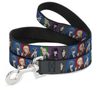 Crunchyroll Pet Leash, Dog Leash, Black Butler Six Character Pose Blocks Multi C