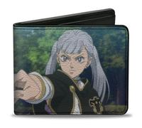 Crunchyroll Portafoglio, bifold, Black Clover Noelle Silva bacchetta magica posa, pelle vegana, multicolore, 10,2 x 8,9 cm, casual