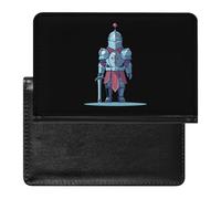 Crusader Knight - Custodia a portafoglio per passaporto con scomparto per carte di credito, custodia per passaporto da viaggio, Stile:, Taglia unica