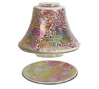 Crusader Limited Set Paralume e Piatto per Candele Profumate in Vaso - Arcobaleno Screpolato