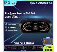 Cruscotto digitale da 12.3 'per BMW serie 5 E60 E61 E63 E64 Ccc Cic Auto Lcd Paneel Snelheidsmeter Virtuele Cockpit Voor