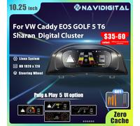 Cruscotto digitale LCD Carcluster Cluster per VW Caddy Touran Transportor T6 EOS Sharan Golf 5 Pannello strumenti virtuali Cockpit