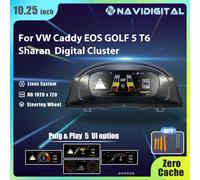 Cruscotto digitale LCD Carcluster Cluster per VW Caddy Touran Transportor T6 EOS Sharan Golf 5 Pannello strumenti virtuali Cockpit For Caddy 03-10ys