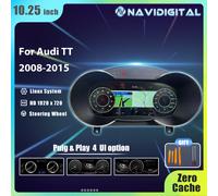 Cruscotto digitale Prelingcar da 10,25 '' per Audi TT 2008-2015 anni Pannello LCD per auto Tachimetro Cockpit virtuale without HDMI