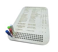 Cruscotto portatile per cribbage, specifiche in legno, fornito con 4 chiodi, comodo da trasportare, lavagna per tenere i registri, strumento di gioco per il libero, per uso interno ed ex