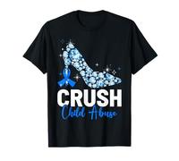Crush Child Abuse Nastro Blu Bambini Abuso Prevenzione Maglietta