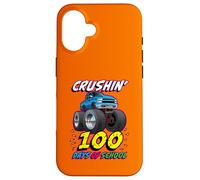 Crushin 100 giorni di scuola Monster Truck Cartoon Custodia per iPhone 16