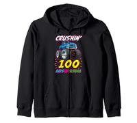 Crushin 100 Giorni di Scuola Monster Truck Cartoon Felpa con Cappuccio