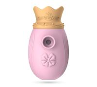 Crushious Monarch - Stimolatore Clitorideo a Impulsi d’Aria Rosa | Succhia Clitoride con Tecnologia Air Pulse, 10 Modalità, Ricaricabile, Silenzioso ed Ergonomico, Waterproof