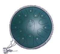 CruSio 15 Tamburi in Acciaio da Appunti Tamburi da 14 Pollici Di Tasca Chakra, Strumento a Percussione Di Tamburi a Mano Di Lotus/Verde