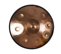 CruSio 22 Pollici da 432Hz Handpan Acciaio 9 Note in D Minore con Supporto per Le Mani, Custodia per Mani, Frusta Di Rattan Fatta a Mano/Oro