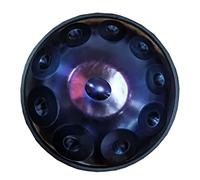 CruSio 9/10 Nota Tamburo per Panoramiche da 22 Pollici in D Percussione Del Tamburo Di Tamburo a Mano Minore con Supporto per Le Mani e Sacca Di Mano Morbida, Viola/Viola/10 Note