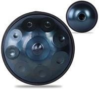 CruSio Professional F Major Great 9 Note Randpan, Strumento a Percussione Melodica in Metallo a Mano in Metallo in Acciaio con Supporto per Tamburi, Blu/Blu