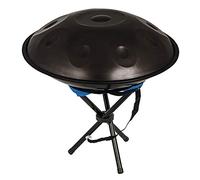 CruSio Strumento a Percussione a Tamburo a Mano Minore D 9 Note Acciaio Azoto con 1 Supporto Ideale per Spettacoli Di Strade/Party/Incontri con Amici e Famiglie/Noir