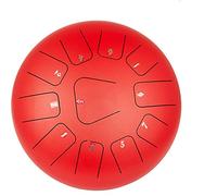 CruSio Strumento a Tamburo Handpan Handrum Hand Drum Musical Percussion Strumento per Meditazione Personale, Musicterapists Show/Rouge/11 Note 12Pouces/30 cm
