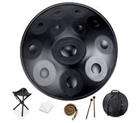 CruSio Strumento a Tamburo per Mano, D Minore 22 Pollici 12 Note Handprum, Tamburo per Mani, Tamburo a Mano in Acciaio, Strumento a Percussione, Più Adatto per Principianti con Sacca a Mano Morbida, S