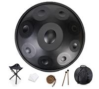 CruSio Strumento a Tamburo per Mano, D Minore 22 Pollici 12 Note Handprum, Tamburo per Mani, Tamburo a Mano in Acciaio, Strumento a Percussione, Più Adatto per Principianti con Sacca a Mano Morbida, S