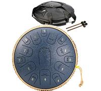 CruSio Tamburo Della Lingua D'Acciaio da 14 Pollici 15 Note Tamburi a Mano Strumento a Percussione con Tamburo Di Trasporto 2 Bacchette Altri Accessori per la Mentalità Del Concerto Guarigione Della M