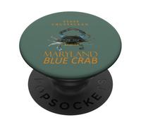 Crustacean Callinectes sapidus del Territorio del Maryland PopSockets PopGrip Adesivo