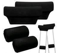 Crutches Padding - 2-Piece Soft Comfortable Replacement Armpit Crutch Covers | Breathable Adjustable Pressure Relief Pads, for Relief Chafing Protection Men Women Adults Seniors Kids Amputee Disabled