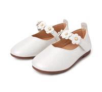CRUVOS Mary Jane - Scarpe da ragazza con chiusura a gancio e fiore con | Taglie da 38 a 44, punta rotonda adatta ai piedi dei bambini in crescita, linguetta posteriore per un facile travestimento