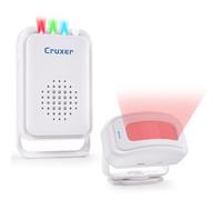 Cruxer Allarme rilevatore di movimento, campanello radio con sensore di movimento per casa, negozio, promemoria per anziani, USB/batteria, vibrazione