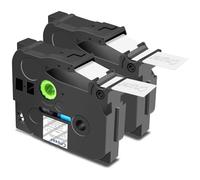 Cruxer Compatibile con Brother P-touch TZe-145 Clear Laminato Nastro Bianco su Trasparente 0,70'' 18mm x 8m Nastro di ricambio per Brother PT-P710BTH PT-D410 PT-E550WVP PT-P700 PT-2500PC (confezione