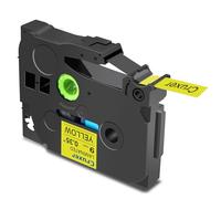 Cruxer Compatibile con Brother P-touch TZe-621, nastri laminati, nero su giallo, 0,35", 9 mm x 8 m, nastro di ricambio per Brother PT-H100R PT-200 PT-H105 PT-H110 PT-D410 PT-E110VP (confezione 1)