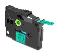 Cruxer Compatibile con Brother P-touch TZe-731 Green - Nastro laminato, nero su verde, 12 mm x 8 m, ricambio per Brother PT-H100R PT-200 PT-H105 PT-H110 PT-D410 PT-E110VP (confezione 1)