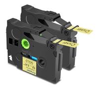 Cruxer Compatibile con Brother P-touch TZe-831 Gold - Nastro laminato, nero su oro da 0,47", 12 mm x 8 m, ricambio per Brother PT-H100R PT-200 PT-H105 PT-H110 PT-D410 PT-E110VP (confezione 2)