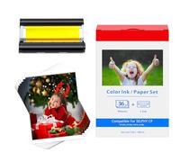 Cruxer Compatibile con Canon Selphy CP1300 CP1500 carta fotografica KP-36in KP-36 3115B001(AA) 10x15 Photo Paper for Cannon Selphy CP CP910 CP780 CP760 CP1000 CP1200, 36 fogli di carta + 1 Cartuccia