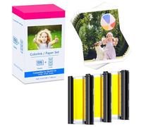 Cruxer Compatibile con Canon Selphy CP1300 CP1500 KP-108in 3115B001(AA) 100 x 148 mm Photo Paper for Cannon CP CP910 CP780 CP760 CP1000 CP1200 Photo Printer 108 fogli di carta fotografica + 3 Ink