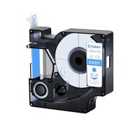 Cruxer Compatibile con Dymo Label Tape 45011 S0720510 Blu su Clear 12 mm x 7 m per Dymo LabelManager LM 160 210D 220P 260P 280 360D LabelPoint LabelWriter LW 400 450 Duo, 1PK