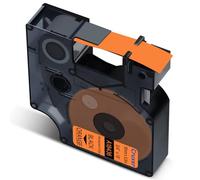 Cruxer Confezione da 1 nastro compatibile con Dymo IND 18436 S0718500 A18436 in vinile, nero su arancione, 19 mm x 5,5 m, ricambio per Dymo Rhino 4200 5000 5200 6000 ILP 219 3M PL150 3M PL200 3M PL3M