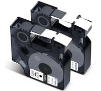 Cruxer Confezione da 2 etichette compatibili con Dymo D1 40913 S0720680 A40913, nero su bianco, 9 mm x 7 m, ricambio per Dymo LabelManager 160 210D 500TS Labelpoint 100 350 Labelwriter DUO 3M PL150