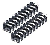 Cruxer Confezione da 20 etichette compatibili con Dymo D1 53713 S0720930 A53713, colore nero su bianco, 24 mm x 7 m, ricambio per Dymo LabelManager 450D 500TS LabelWriter 450 Duo