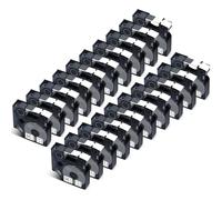 Cruxer Confezione da 20 etichette compatibili con Dymo IND 18445 S0718620 A18445 in vinile, colore nero su bianco, 19 mm x 5,5 m, ricambio per Dymo Rhino 4200 5000 5200 60000 ILP 219 3M PL150 3M PL200