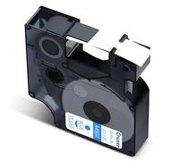 Cruxer Confezione da 30 etichette compatibili con Dymo D1 45011 S0720510 A45011, blu su trasparente, 12 mm x 7 m, ricambio per Dymo LabelManager 160 210D 500TS Labelpoint 100 350 Labelwriter DUO 3M