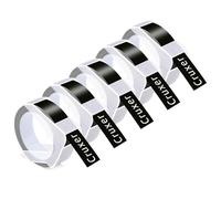 Cruxer Confezione da 5 nastri compatibili con Dymo 3D S0898132 521209, in plastica nera, 12 mm x 3 m, per Office Mate II 1540 154000 Organizer Xpress Pro 1575