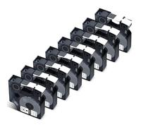 Cruxer Confezione da 8 etichette compatibili con Dymo D1 53713 S0720930 A53713, colore nero su bianco, 24 mm x 7 m, ricambio per Dymo LabelManager 450D 500TS LabelWriter 450 Duo