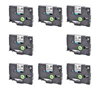 Cruxer Nastro di ricambio per Brother termoadesivo Tze-FA231 nero su bianco, nastro per etichette per abbigliamento compatibile con Brother Ptouch PT-H110 PT-P300BT PT-H107B PT-D210VP PT-D200