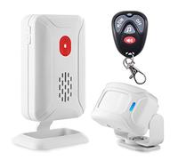 Cruxer Rilevatore di Movimento, Allarme di Sicurezza Wireless PIR per la Sicurezza Domestica, Negozi Campanello di Benvenuto, Avviso Cassetta Delle Lettere(1 Sensore e 1 Ricevitore e 1 Telecomando)