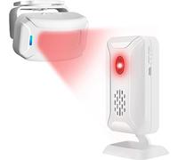 Cruxer Rilevatore di Movimento, Allarme di Sicurezza Wireless PIR per la Sicurezza Domestica, Negozi Commerciali Campanello di Benvenuto, Avviso per la Cassetta Delle Lettere(1 Sensore e 1 Ricevitore)