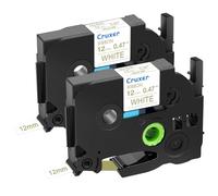Cruxer TZER234 - Nastro di ricambio per etichette P-Touch PT-D215e PTD210 H110 D400AD per etichette a cubi P-Touch PT-D215e PTD210 H110 D400AD