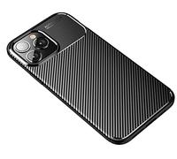 Cruzerlite Cover per iPhone 14 Pro Max, Custodia per iPhone 14 Pro Max, Carbon Fiber Texture Cover Anti-Scratch Shock Absorption Case per iPhone 14 Pro Max (Carbon Black)