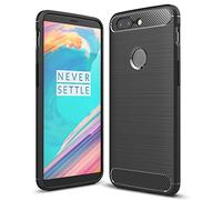 Cruzerlite Cover per Oneplus 5t Custodia per Oneplus 5t, Carbon Fiber Shock Absorption Slim TPU Custodia per Oneplus 5t (Black)