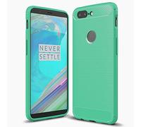 Cruzerlite Cover Oneplus 5t Custodia, Carbon Fiber Shock Absorption Slim TPU Custodia for Oneplus 5t (Teal)