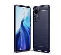 CruzerLite Custodia compatibile con Xiaomi Mi 12 Custodia in fibra di carbonio Design Texture Cover antigraffio Custodia per assorbimento degli urti Realizzata per Xiaomi Mi 12 Case (2022) (blu)